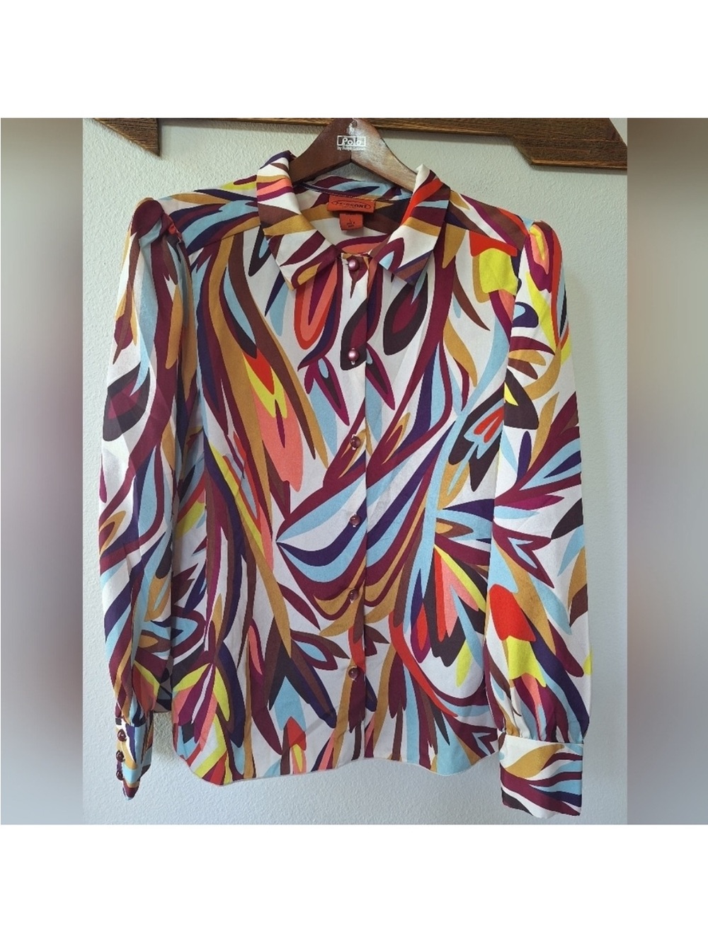 Missoni x Target Multicolor Abstract Print Button-Up Blouse size large